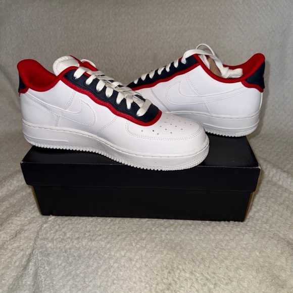 air force 1 double layer white obsidian red
